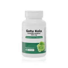 Gotu Kola 400mg bottle, 60 softgels, standardized to 20% Asiaticosides.