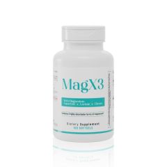 Magx3 With Magnesium Aspartate,Citrate & Lactate, 400 mg, 100 Softgels