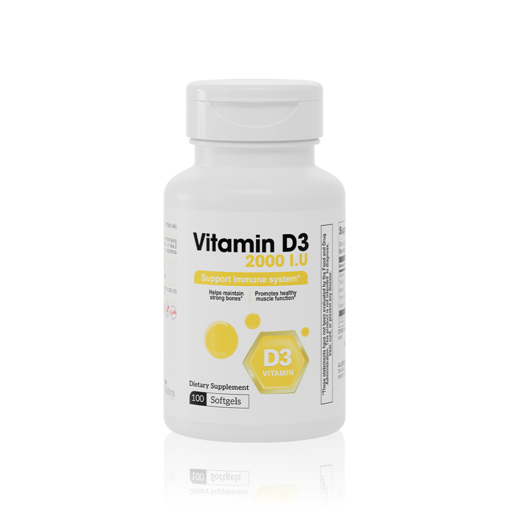 Vitamin D3 2,000 IU, 100 Softgels