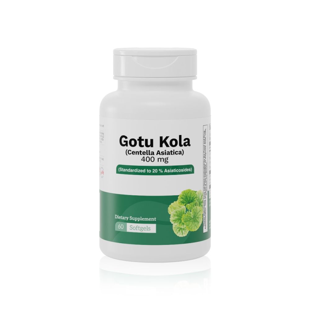 Gotu Kola 400mg 60Softgels,Standardized to 20% Asiaticosides