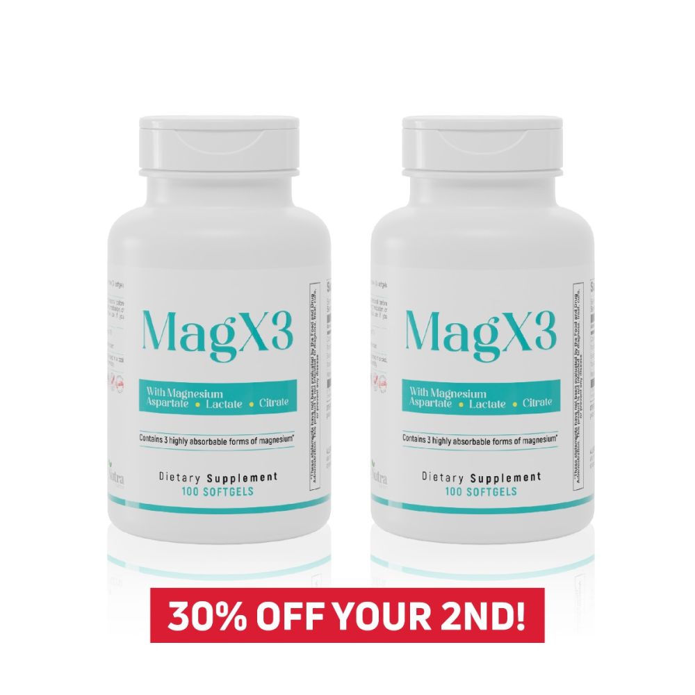 2  Magx3 With Magnesium Aspartate,Citrate & Lactate, 400 mg, 100 Softgels 