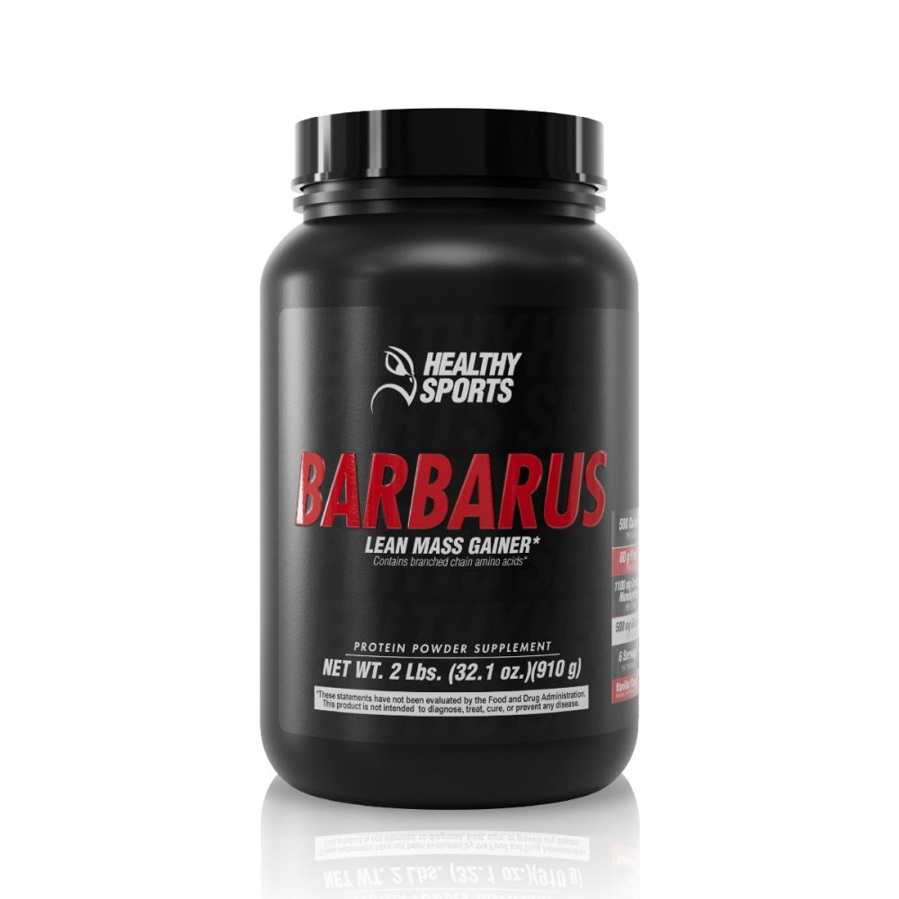 Barbarus, Lean Mass Gainer, Protein Powder, Vanilla Flavor,  2 lb (910g)