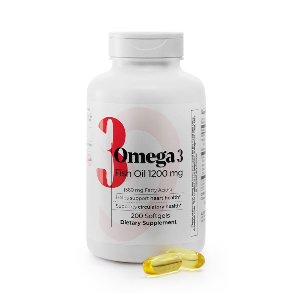 Omega-3 Fish Oil 1,200 mg, 200 Softgels